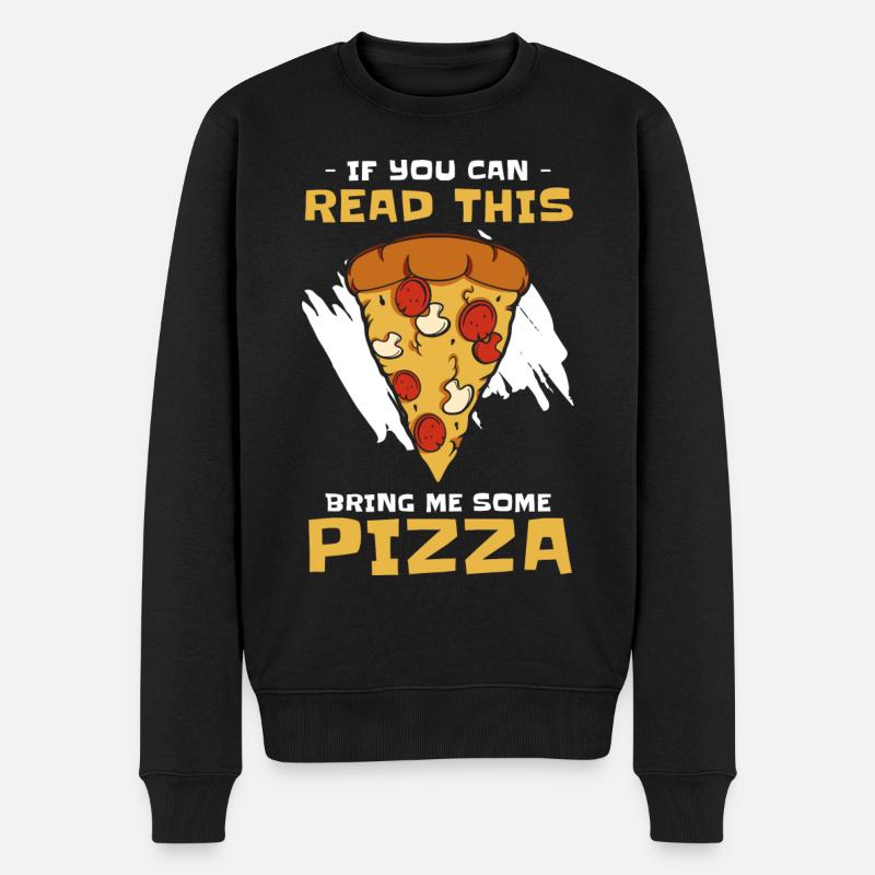 Pizza Soulfood Humour - Pull Premium bio Homme - noir