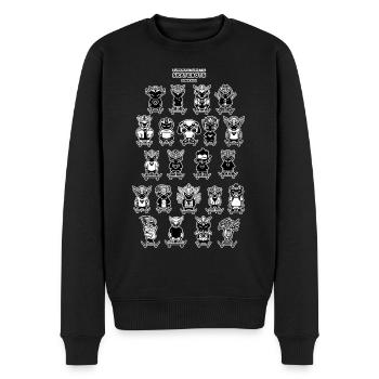 skatebots-studiohaka - Männer Premium Bio Pullover - Schwarz - Vorne - Nico (187cm)