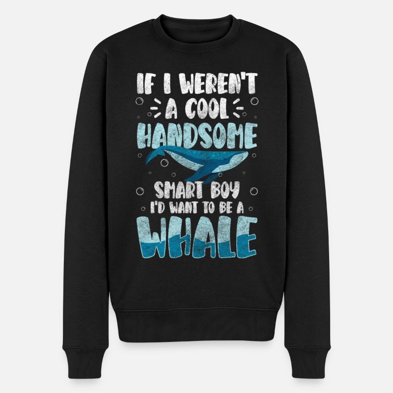 Baleine Océan Maritime - Pull Premium bio Homme - noir