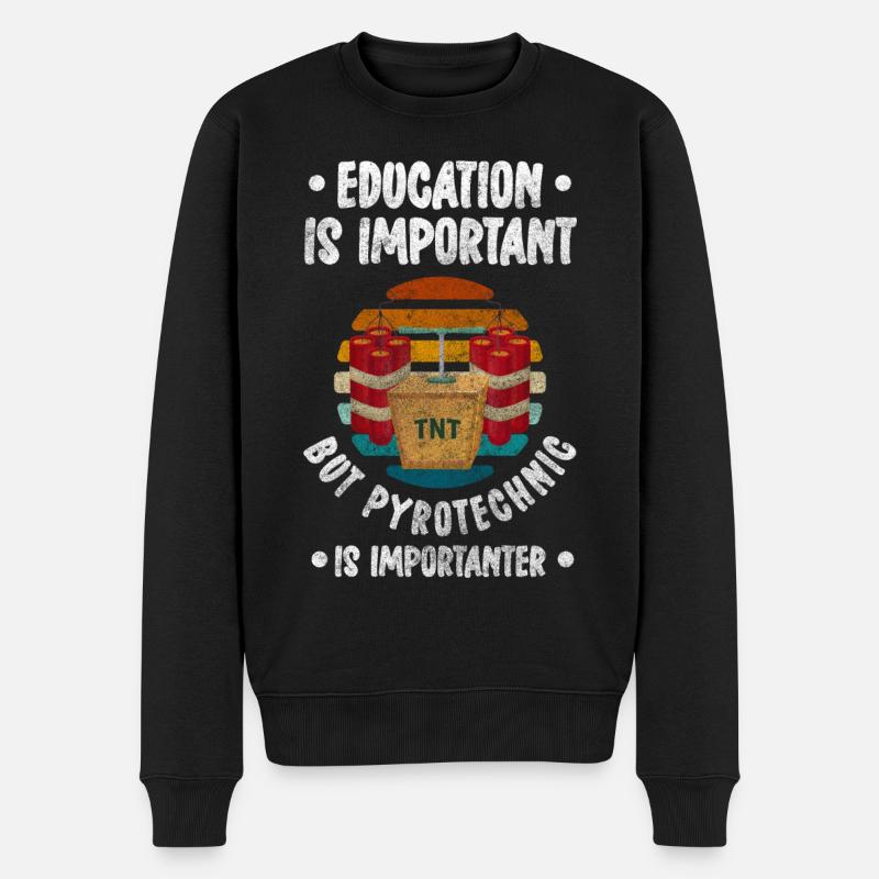 Pyro Party Pyroshow - Männer Premium Bio Pullover - Schwarz