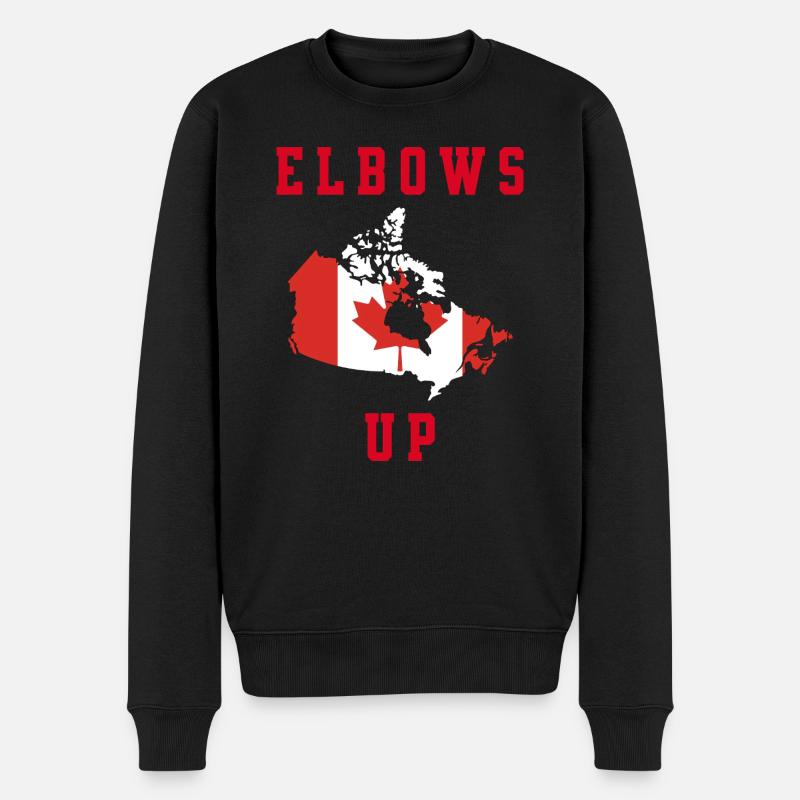 Elbows up - Männer Premium Bio Pullover - Schwarz
