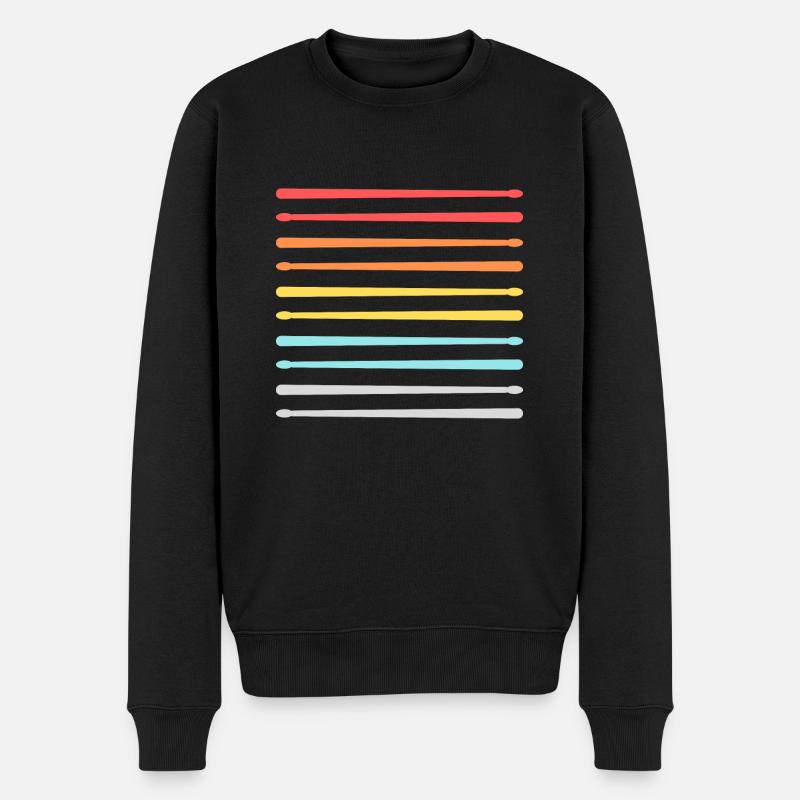 Drumsticks - Männer Premium Bio Pullover - Schwarz