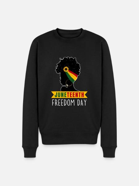 Juneteenth. Freedom Day. Black Version. - Men's Premium Organic Jumper - black