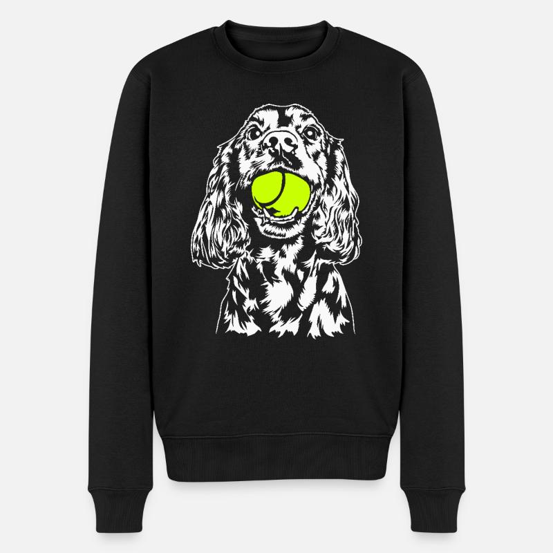 Cocker Spaniel Hunde Hund Wilsigns - Männer Premium Bio Pullover - Schwarz