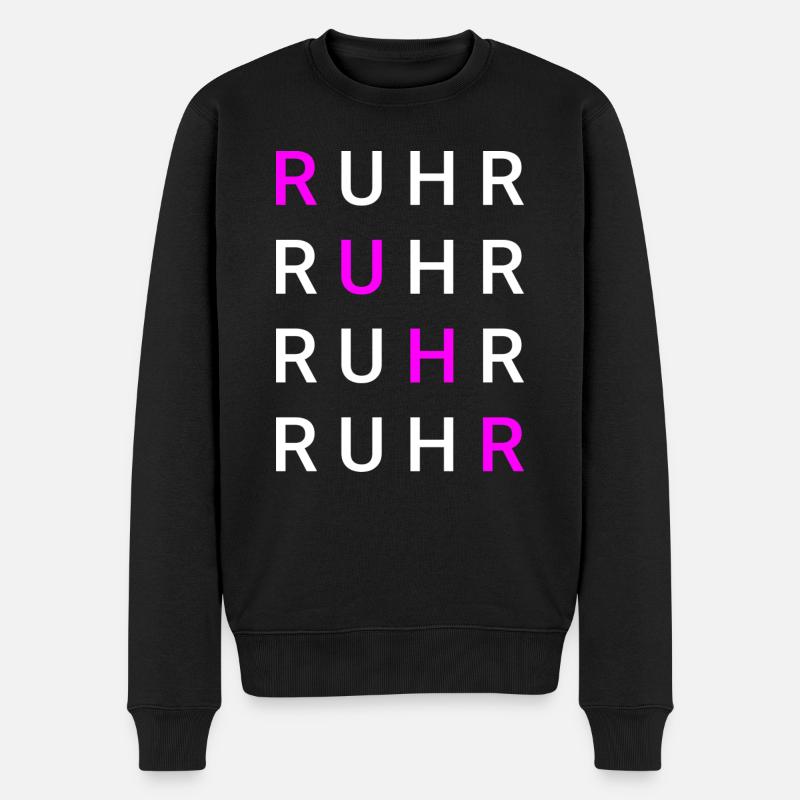 RUHR - Männer Premium Bio Pullover - Schwarz