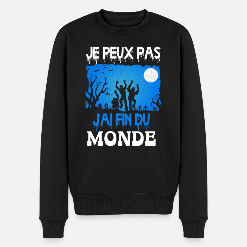 je peux pas j'ai fin du monde - Pull Premium bio Homme - noir