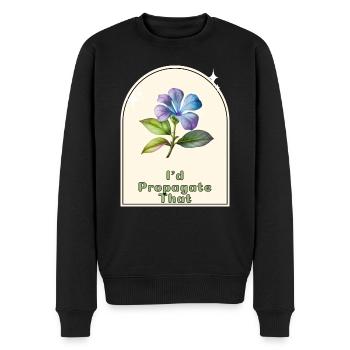 « Je propagerais ça » - Gardener’s Humor Indoor - Pull Premium bio Homme - noir - Devant - Nico (187cm)