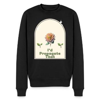 « Je propagerais ça » - Gardener’s Humor Indoor - Pull Premium bio Homme - noir - Devant - Nico (187cm)