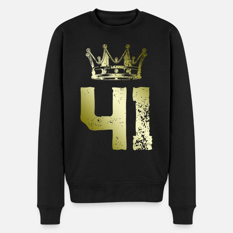 41 Couronne numérique - Pull Premium bio Homme - noir