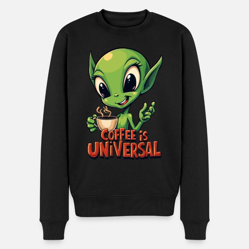Le café est universel - Pull Premium bio Homme - noir