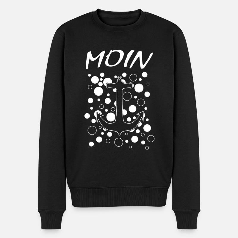 Moin - Männer Premium Bio Pullover - Schwarz