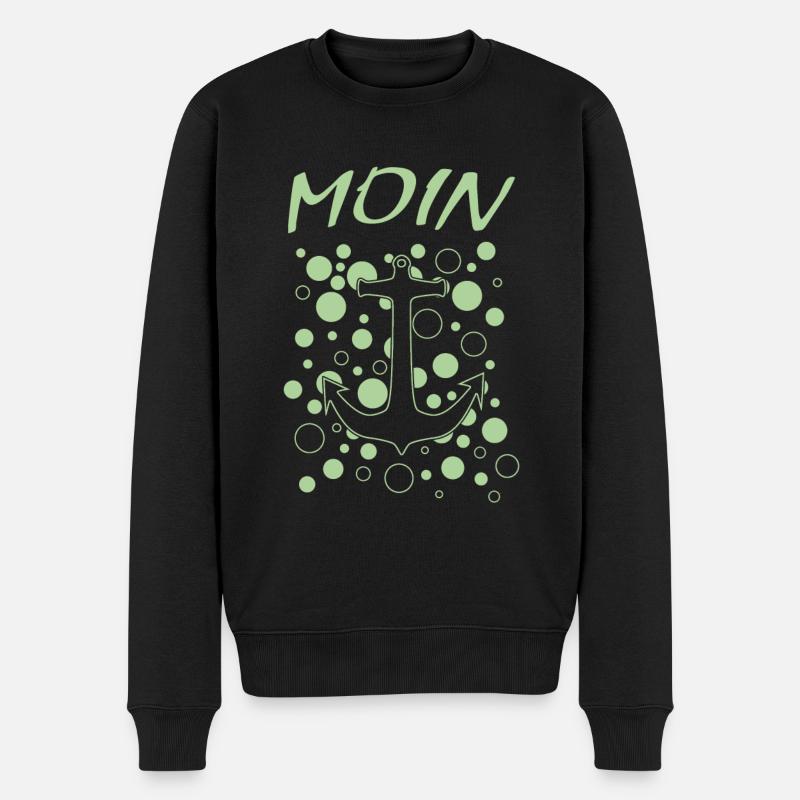 Moin - Männer Premium Bio Pullover - Schwarz
