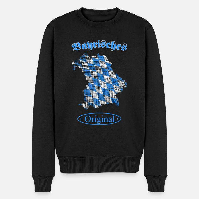 Bayern, bayrisches original - Männer Premium Bio Pullover - Schwarz