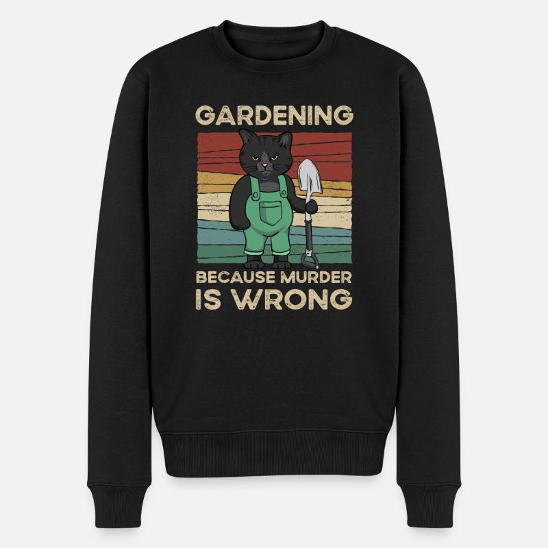 Gardening Because Murder Is Wrong - Pull Premium bio Homme - noir