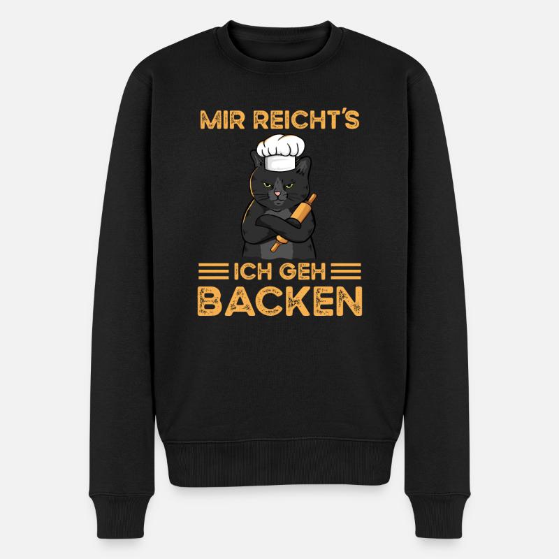 Mir Reicht's Ich Geh Backen - Männer Premium Bio Pullover - Schwarz
