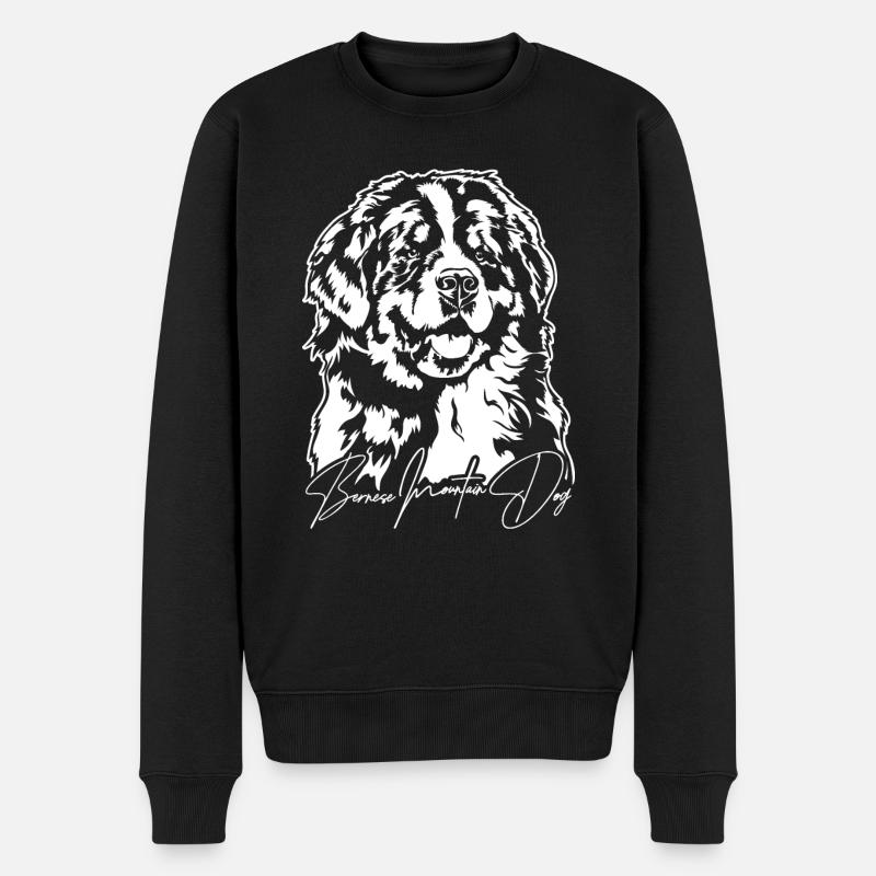 CHIEN DE MONTAGNE BERNOIS Hunde Portrait Wilsigns - Pull Premium bio Homme - noir