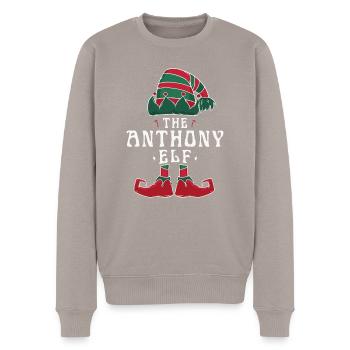 Anthony Elf Familie Passende Gruppe Weihnachten Mama - Männer Premium Bio Pullover - Taupe - Vorne - Nico (187cm)