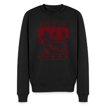Pinkeln Weihnachtsmann kalt als Bälle Weihnachten Lustige Weihnachten - Männer Premium Bio Pullover - Schwarz - Vorne - Nico (187cm)