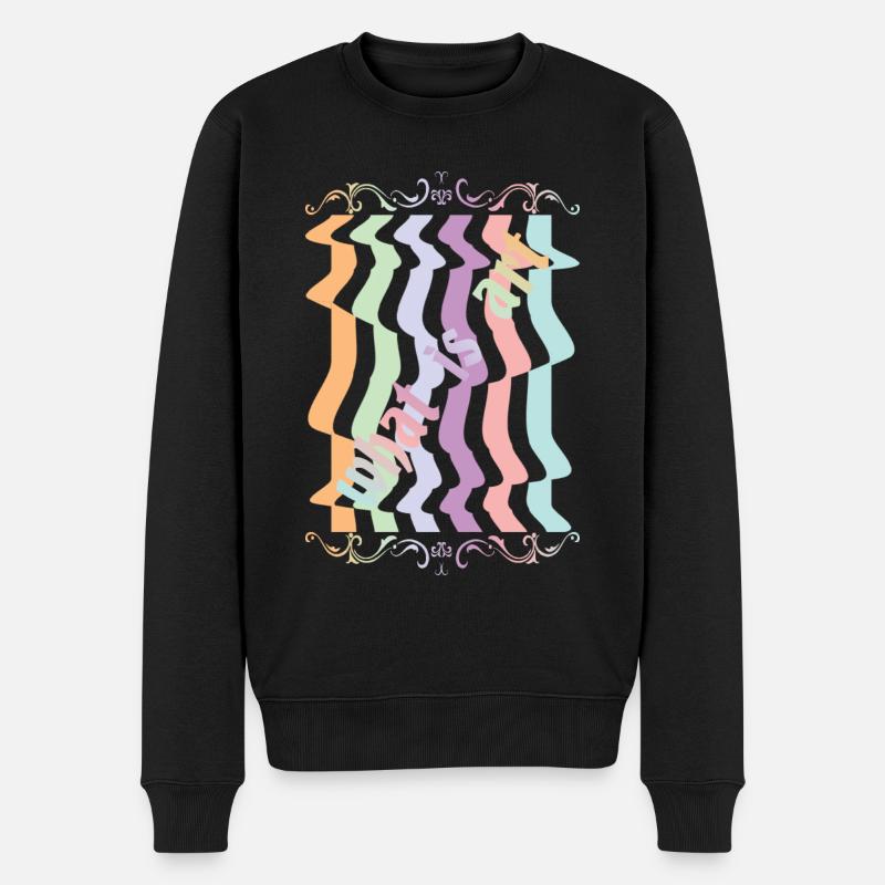Abstrakte Kunst - Männer Premium Bio Pullover - Schwarz