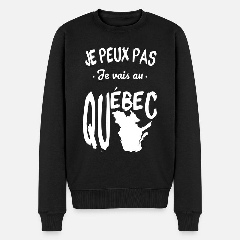 Je peux pas je vais au Québec - Pull Premium bio Homme - noir