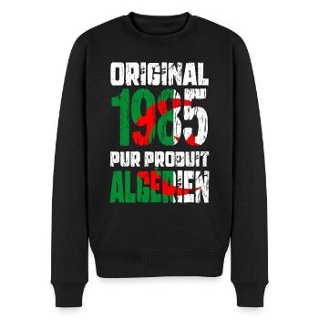 Anniversaire 40 ans - Original - 1985 - Algérien - Pull Premium bio Homme - noir - Devant - Nico (187cm)