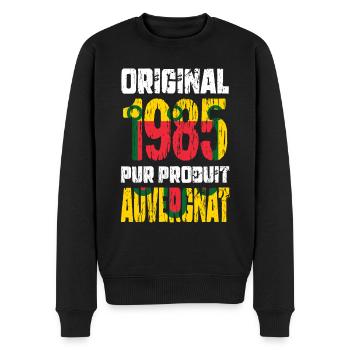 40-jähriges Jubiläum - Original - 1985 - Auvergne - Männer Premium Bio Pullover - Schwarz - Vorne - Nico (187cm)