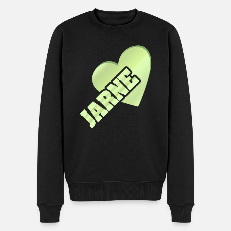 Gold Jarne - Männer Premium Bio Pullover - Schwarz