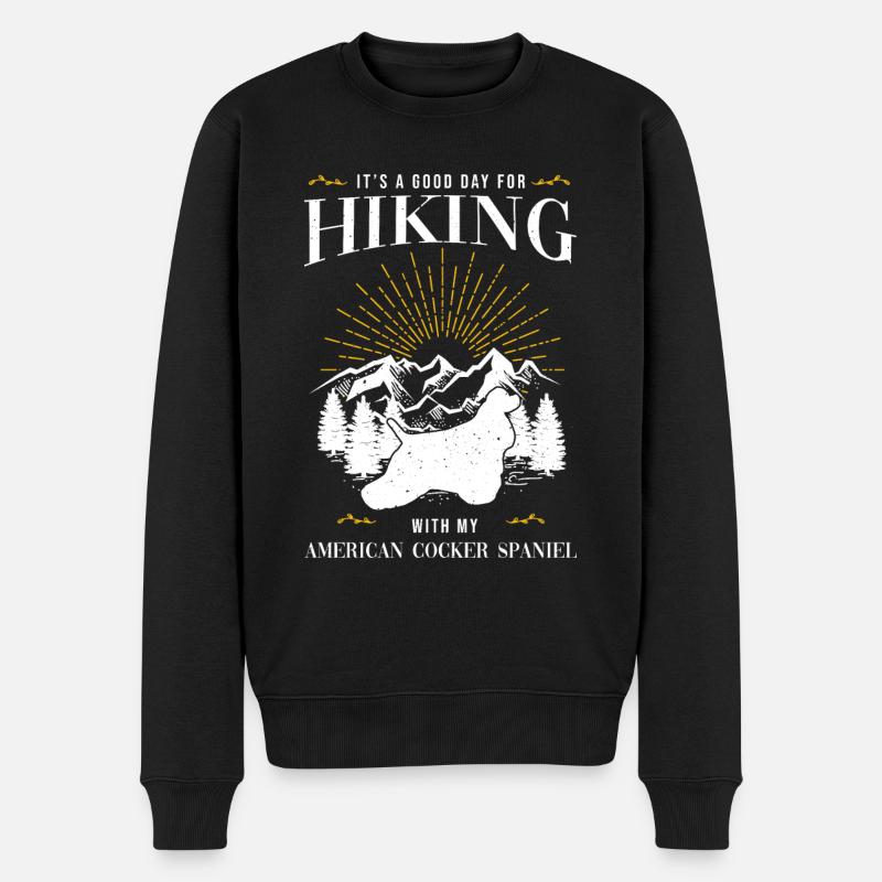 American Cocker Spaniel - Men's Premium Organic Jumper - black