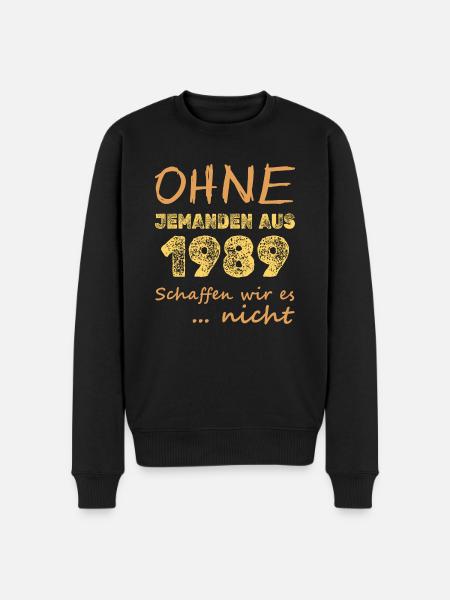 es 1989 - Männer Premium Bio Pullover - Schwarz