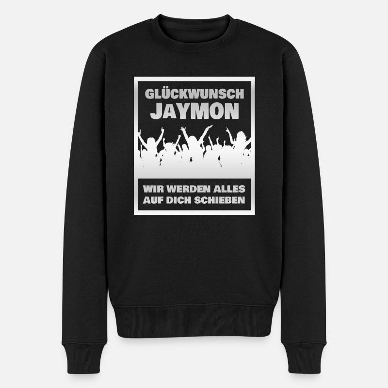 Geschenk für Jaymon - Männer Premium Bio Pullover - Schwarz