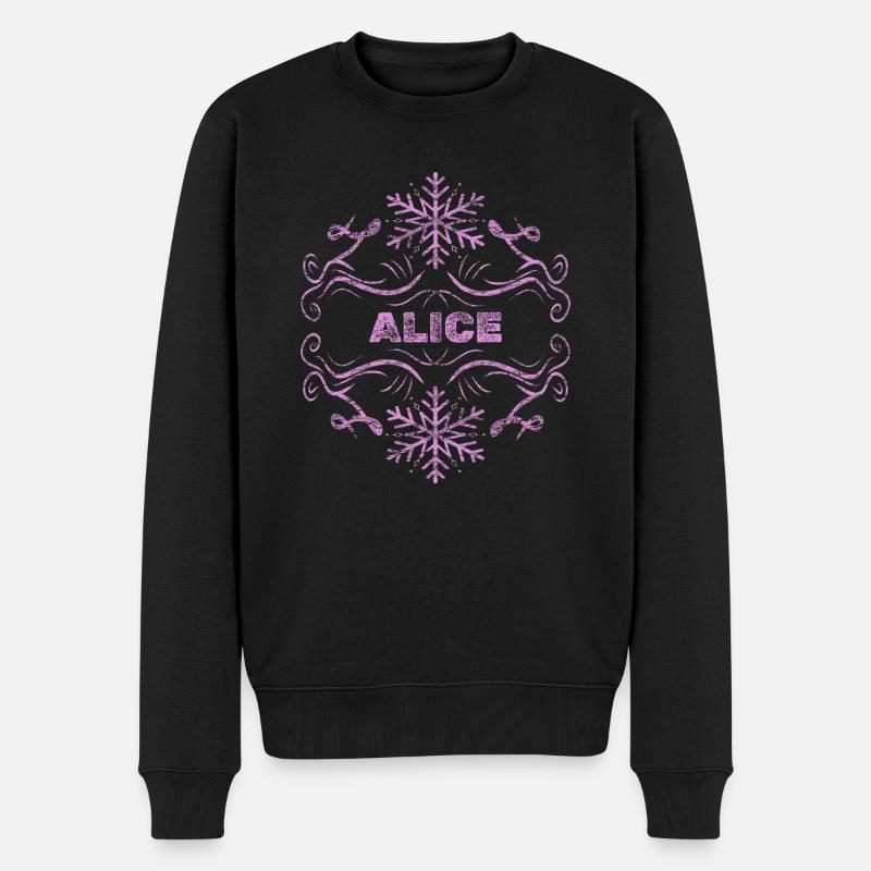 Alice als Ehefrau - Männer Premium Bio Pullover - Schwarz