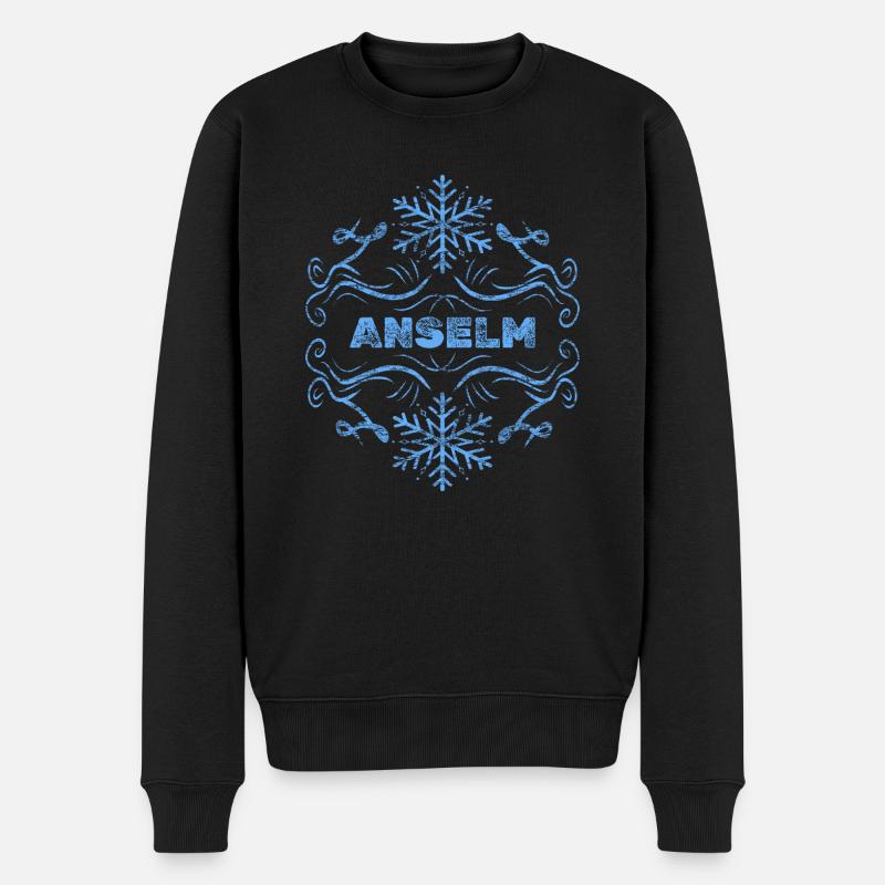 Anselm - Männer Premium Bio Pullover - Schwarz