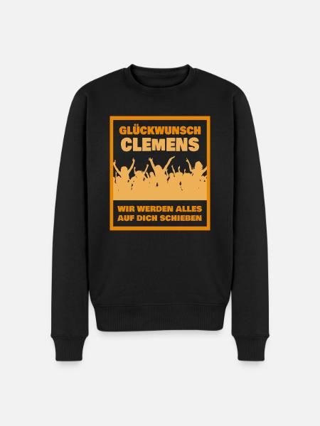 First name Clemens - Men's Premium Organic Jumper - black