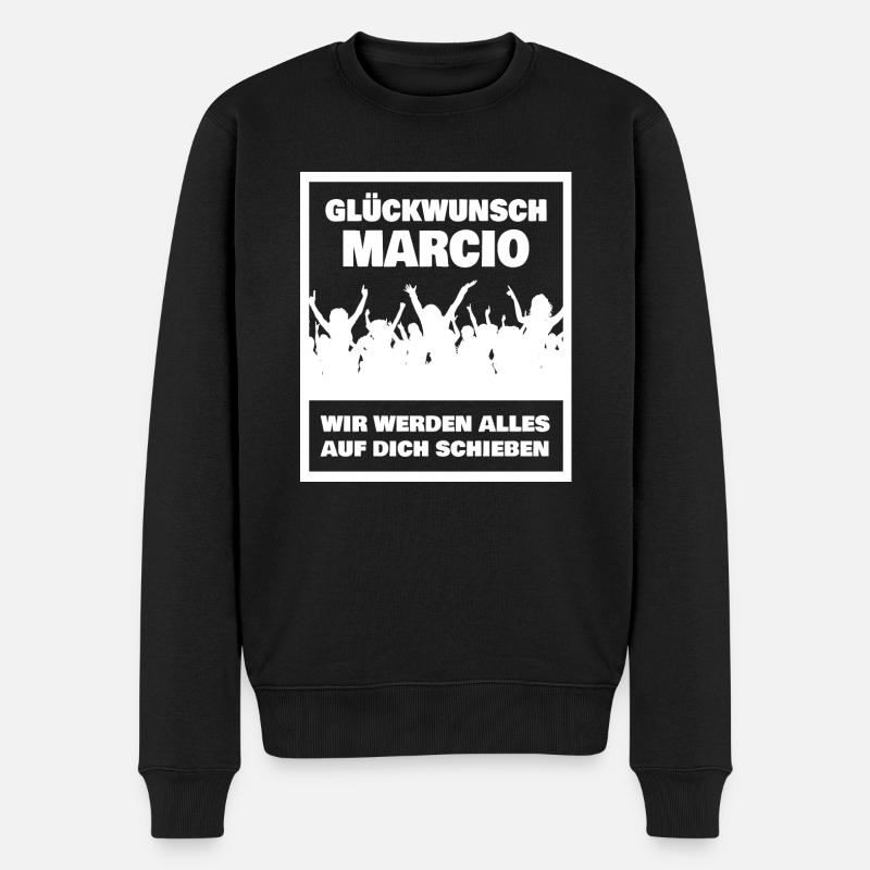 Nome Marcio - Maglione ecologico premium da uomo - nero