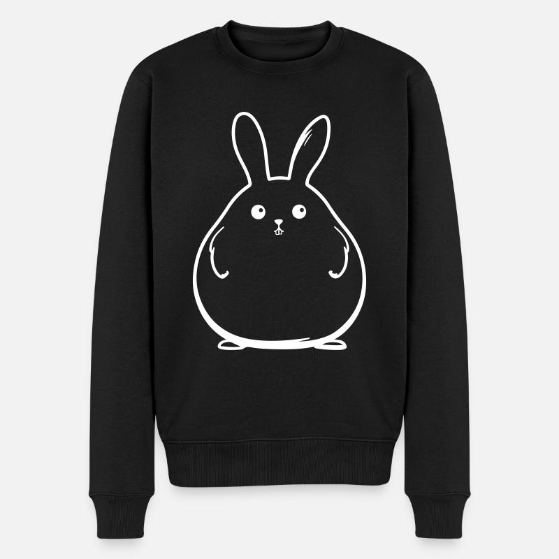 Lapin Drôle Pâques - Pull Premium bio Homme - noir