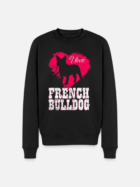 French Bulldog - Men's Premium Organic Jumper - black