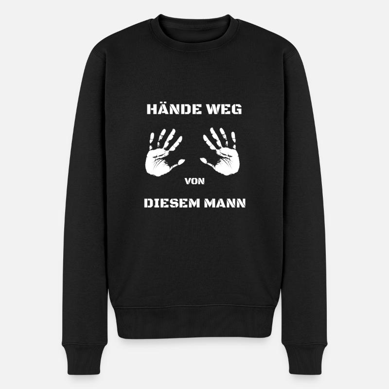 HÄNDE WEG DIESEM MANN - Männer Premium Bio Pullover - Schwarz