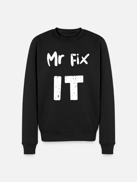 Mr Fix It - Handyman - Männer Premium Bio Pullover - Schwarz