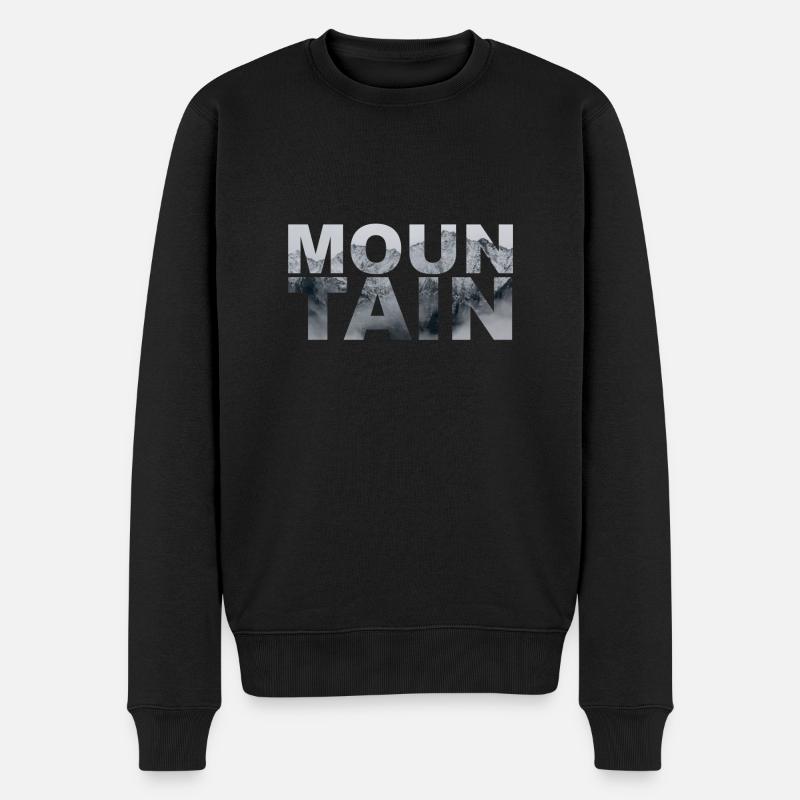 Mountain - Männer Premium Bio Pullover - Schwarz