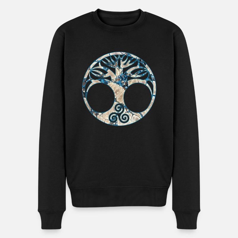 yggdrasil e 242 - Männer Premium Bio Pullover - Schwarz