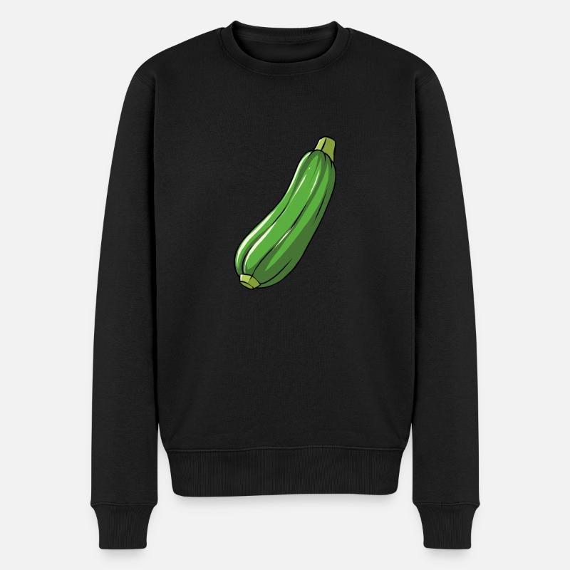 Zucchini - Männer Premium Bio Pullover - Schwarz