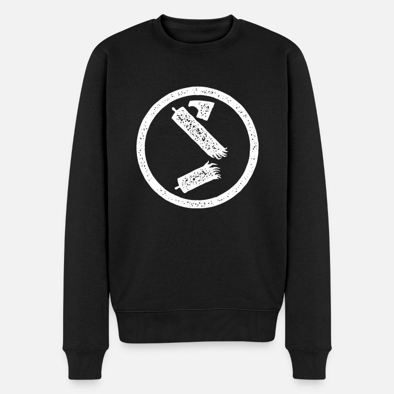 Rayon de symbole Antifa détruit - Pull Premium bio Homme - noir