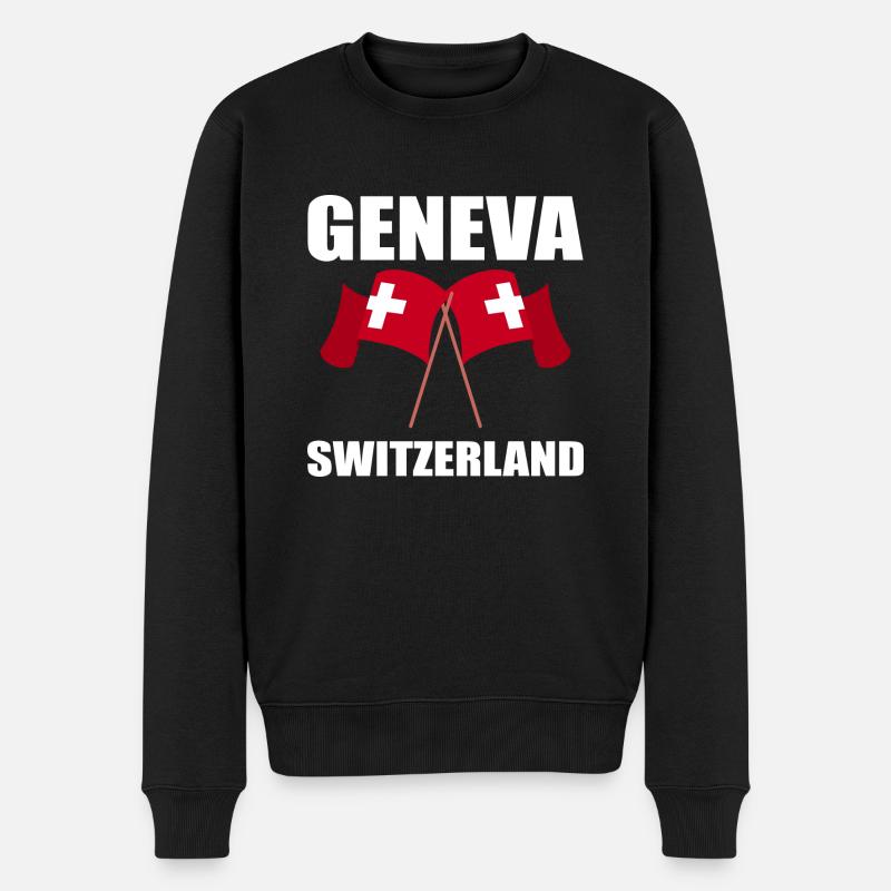 Suisse Genève - Pull Premium bio Homme - noir