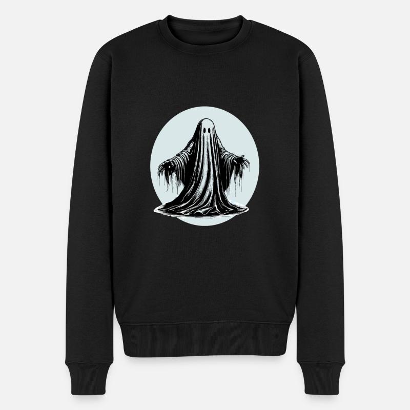 Conception graphique fantôme cool - Pull Premium bio Homme - noir