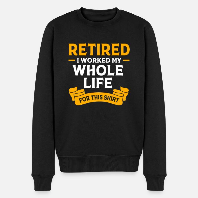 Retraité Retraité Retraité - Pull Premium bio Homme - noir
