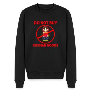 Kaufen Sie keine russischen Produkte Boykott Russland - Männer Premium Bio Pullover - Schwarz - Vorne - Nico (187cm)