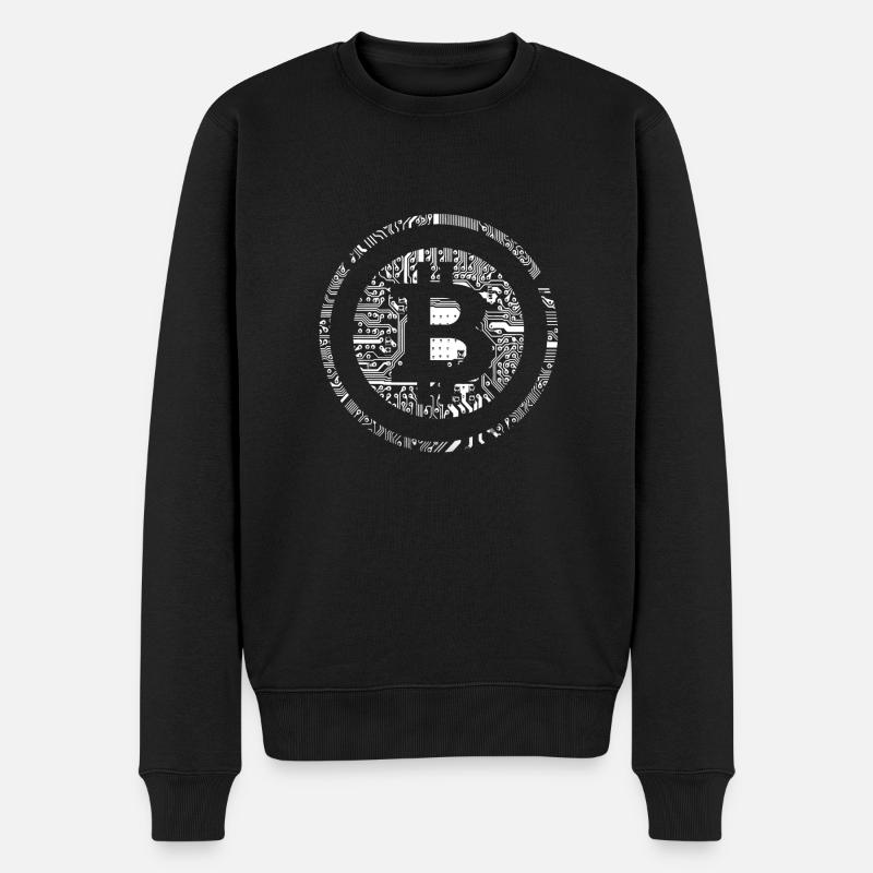 Bitcoin - Männer Premium Bio Pullover - Schwarz