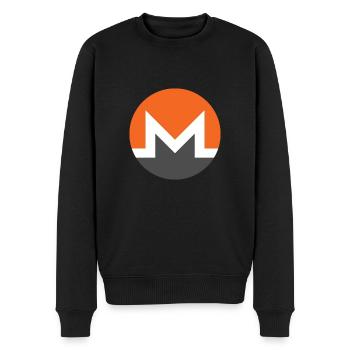 Monero - Private Cryptocurrency - Men's Premium Organic Jumper - black - Front - Nico (187cm)