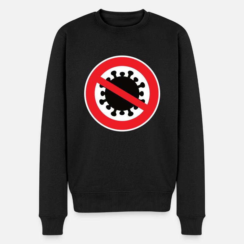 No Corona - Männer Premium Bio Pullover - Schwarz