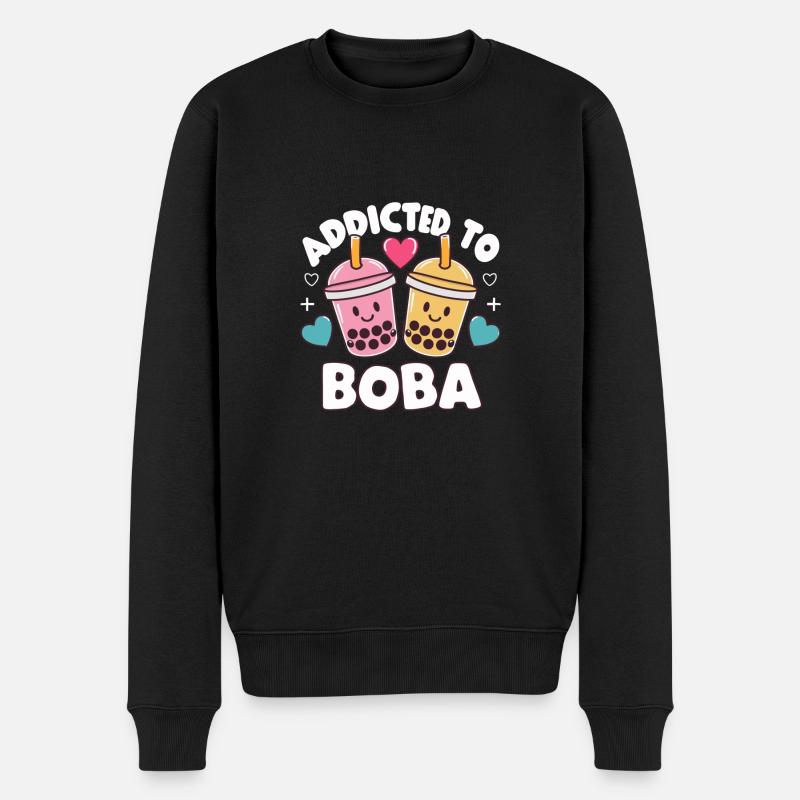 Mignon Kawaii Boba - Pull Premium bio Homme - noir